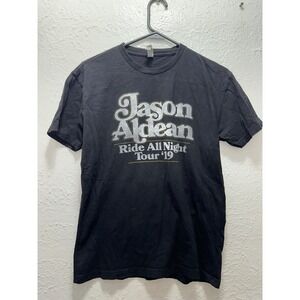 Jason Aldean Ride All Night Tour 19 Black T Shirt Size S